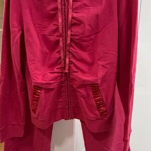 New York & Co Stylish Pink Ruched Jacket with pants